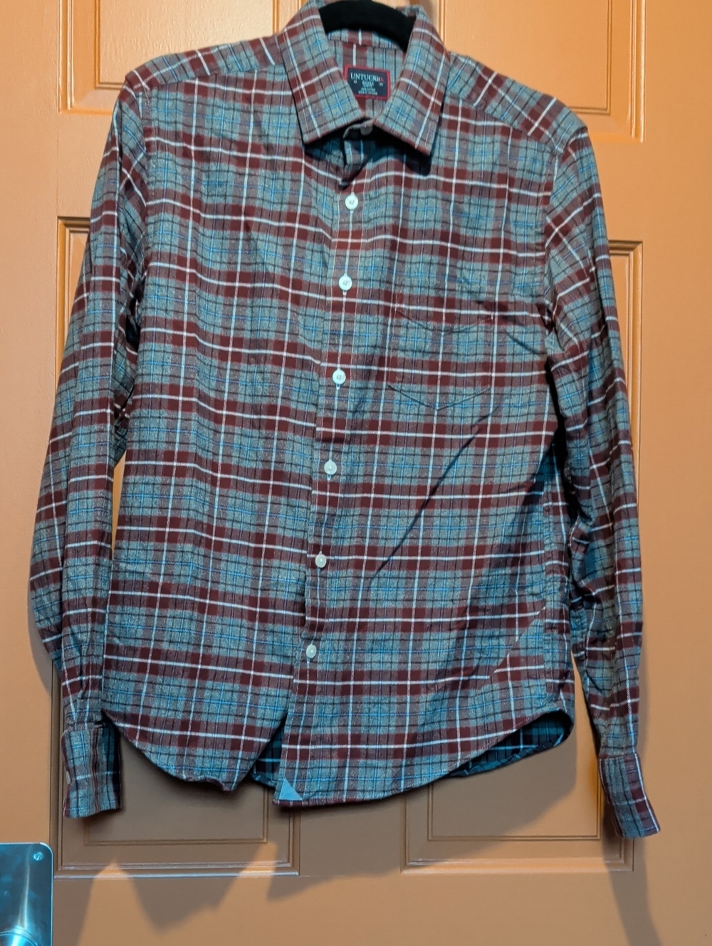Untitled Red Plaid Long-Sleeve Button-Up Shirt